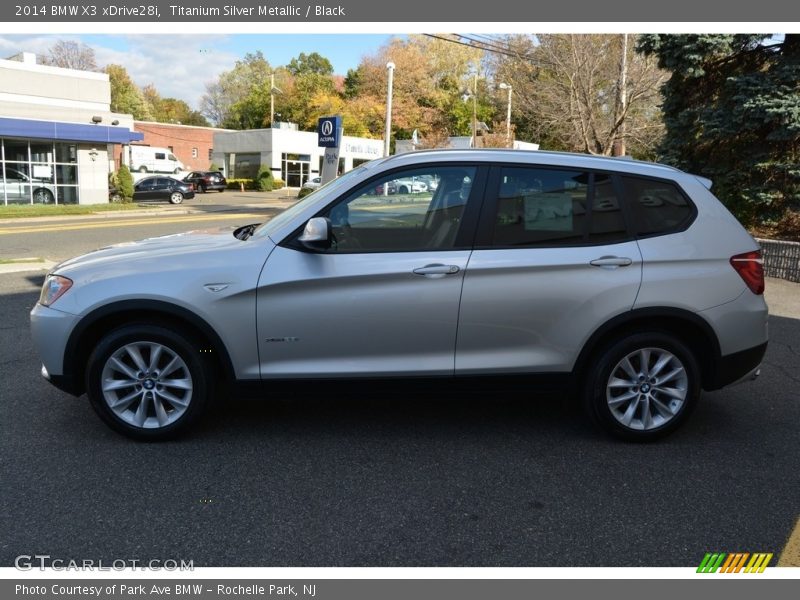 Titanium Silver Metallic / Black 2014 BMW X3 xDrive28i