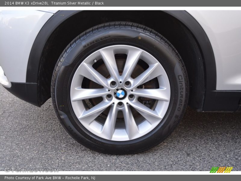 Titanium Silver Metallic / Black 2014 BMW X3 xDrive28i