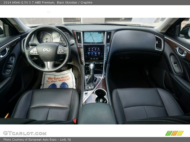 Black Obsidian / Graphite 2014 Infiniti Q 50 3.7 AWD Premium