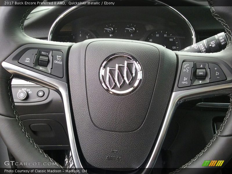 Quicksilver Metallic / Ebony 2017 Buick Encore Preferred II AWD