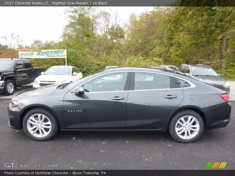 Nightfall Gray Metallic / Jet Black 2017 Chevrolet Malibu LT