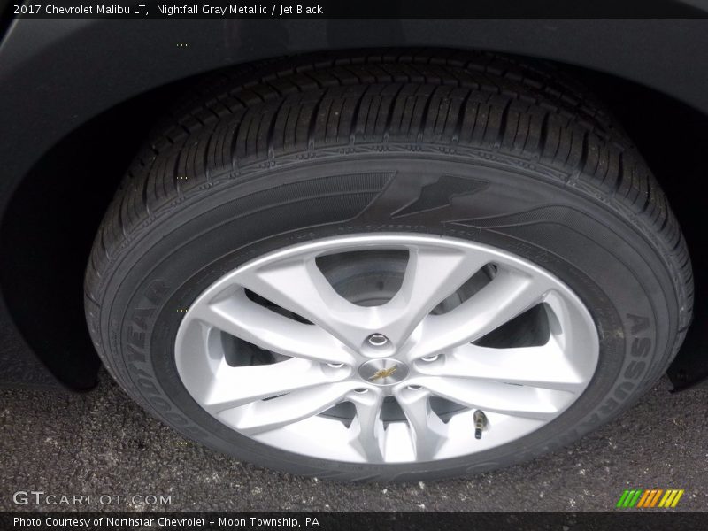 Nightfall Gray Metallic / Jet Black 2017 Chevrolet Malibu LT