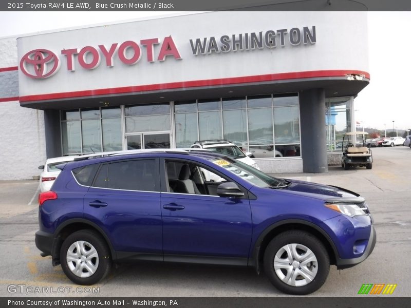 Blue Crush Metallic / Black 2015 Toyota RAV4 LE AWD
