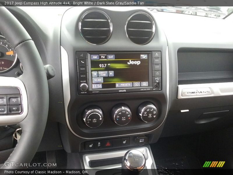 Bright White / Dark Slate Gray/Saddle Tan 2017 Jeep Compass High Altitude 4x4