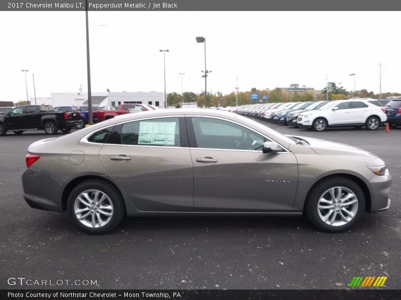 Pepperdust Metallic / Jet Black 2017 Chevrolet Malibu LT