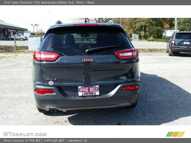 Rhino / Black 2017 Jeep Cherokee 75th Anniversary Edition 4x4
