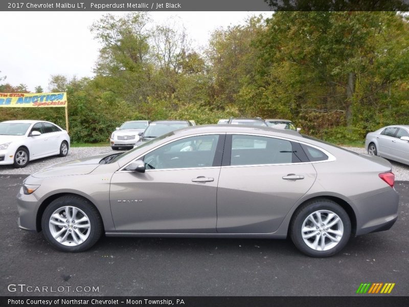 Pepperdust Metallic / Jet Black 2017 Chevrolet Malibu LT