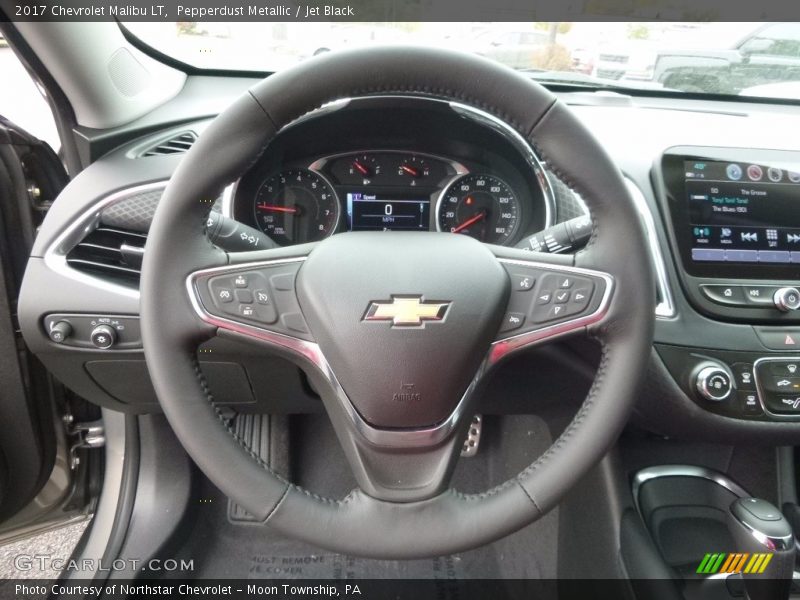 Pepperdust Metallic / Jet Black 2017 Chevrolet Malibu LT