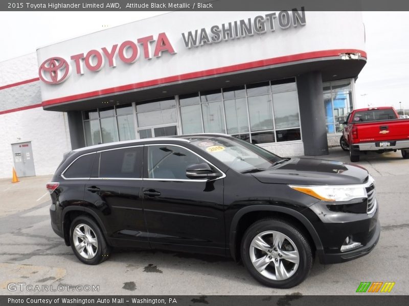 Attitude Black Metallic / Black 2015 Toyota Highlander Limited AWD