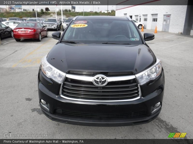 Attitude Black Metallic / Black 2015 Toyota Highlander Limited AWD