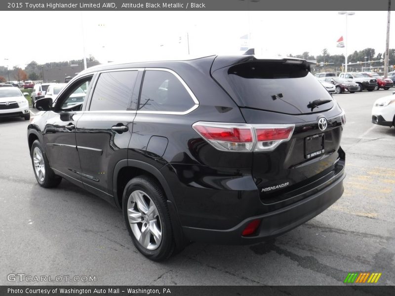Attitude Black Metallic / Black 2015 Toyota Highlander Limited AWD