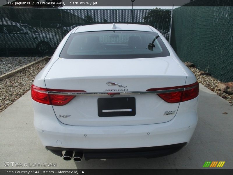 Polaris White / Jet 2017 Jaguar XF 20d Premium AWD