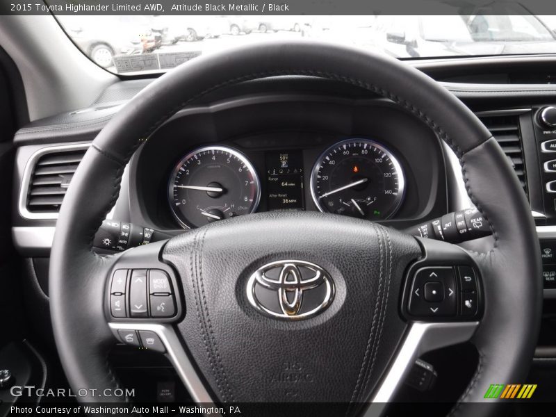 Attitude Black Metallic / Black 2015 Toyota Highlander Limited AWD