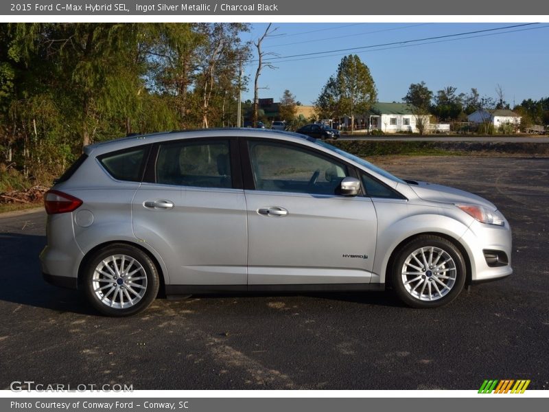 Ingot Silver Metallic / Charcoal Black 2015 Ford C-Max Hybrid SEL
