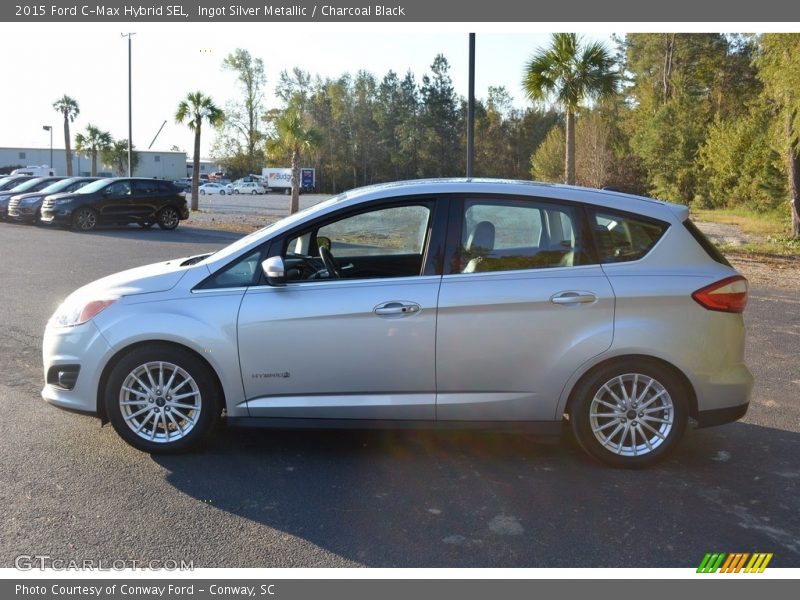Ingot Silver Metallic / Charcoal Black 2015 Ford C-Max Hybrid SEL