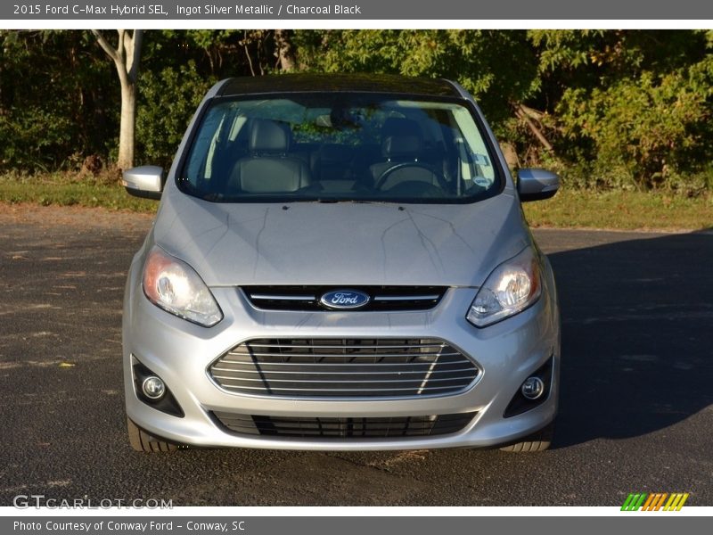 Ingot Silver Metallic / Charcoal Black 2015 Ford C-Max Hybrid SEL