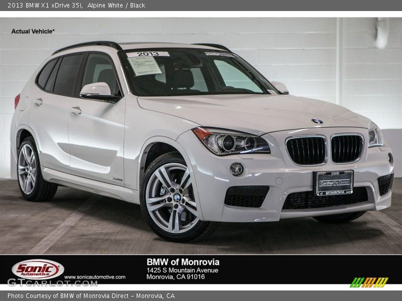 Alpine White / Black 2013 BMW X1 xDrive 35i