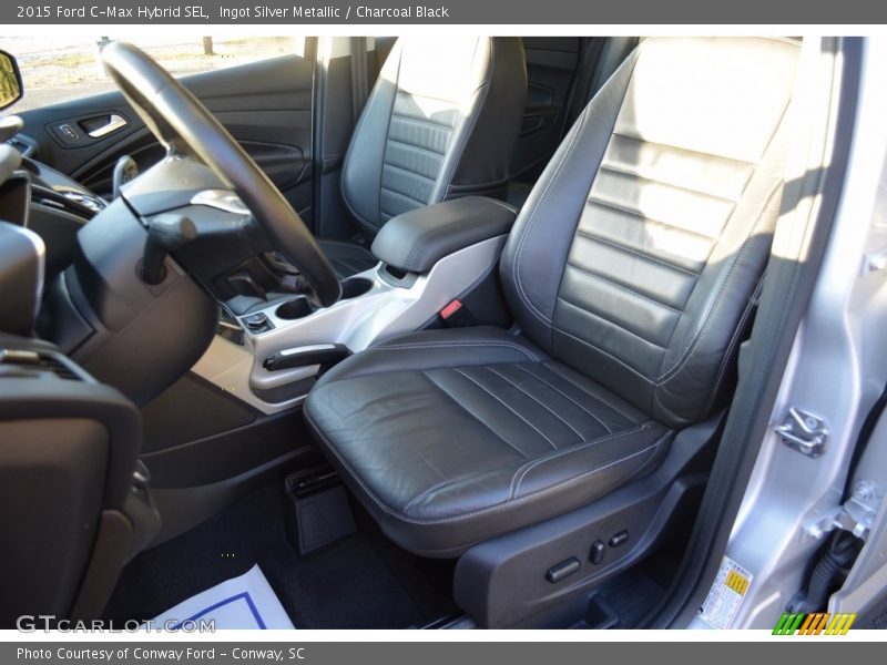 Ingot Silver Metallic / Charcoal Black 2015 Ford C-Max Hybrid SEL