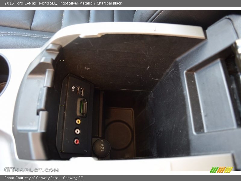 Ingot Silver Metallic / Charcoal Black 2015 Ford C-Max Hybrid SEL