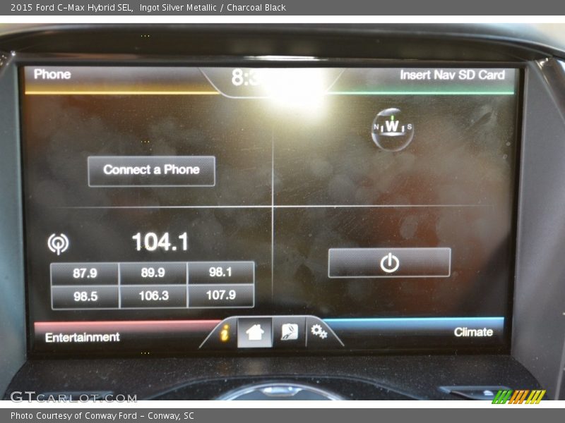 Ingot Silver Metallic / Charcoal Black 2015 Ford C-Max Hybrid SEL