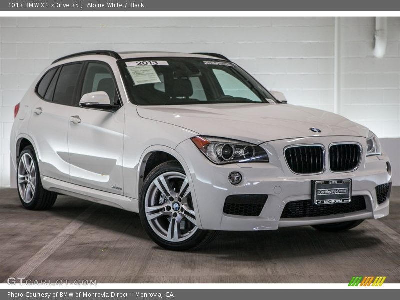Alpine White / Black 2013 BMW X1 xDrive 35i