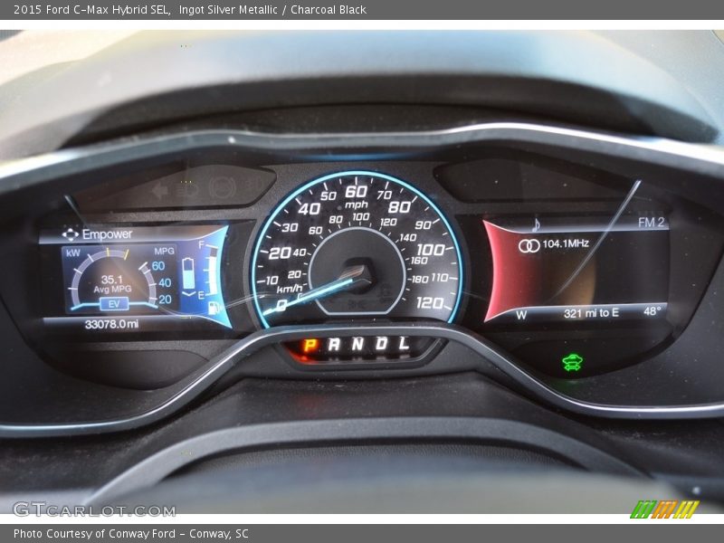 Ingot Silver Metallic / Charcoal Black 2015 Ford C-Max Hybrid SEL