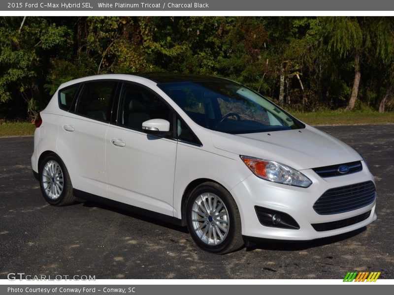 White Platinum Tricoat / Charcoal Black 2015 Ford C-Max Hybrid SEL