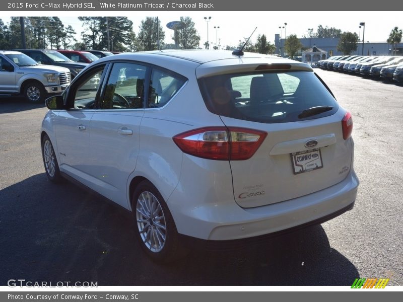 White Platinum Tricoat / Charcoal Black 2015 Ford C-Max Hybrid SEL