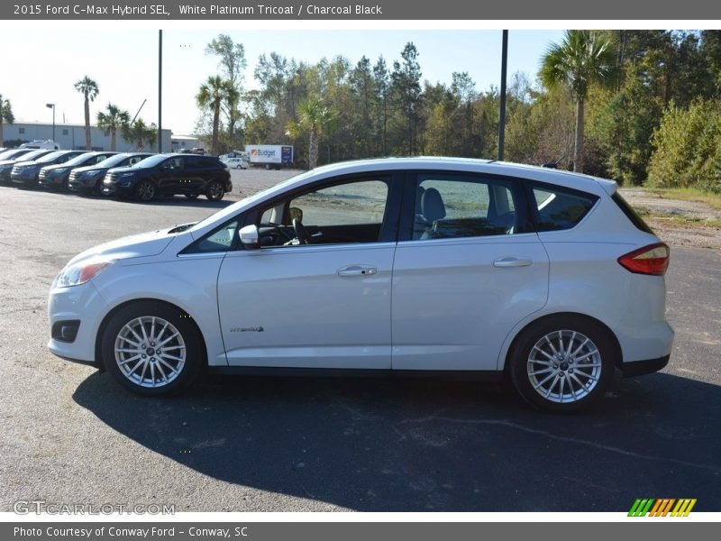White Platinum Tricoat / Charcoal Black 2015 Ford C-Max Hybrid SEL