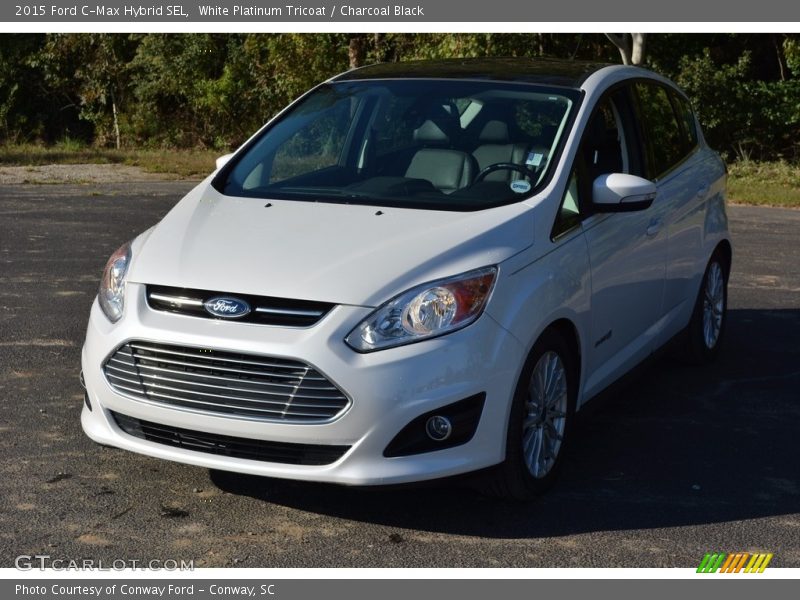 White Platinum Tricoat / Charcoal Black 2015 Ford C-Max Hybrid SEL