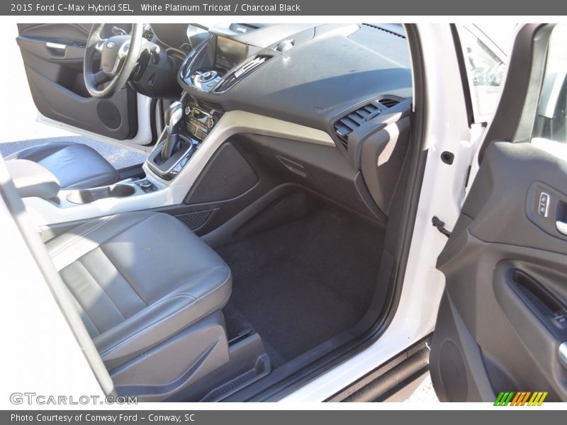 White Platinum Tricoat / Charcoal Black 2015 Ford C-Max Hybrid SEL
