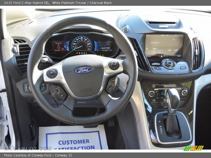 White Platinum Tricoat / Charcoal Black 2015 Ford C-Max Hybrid SEL