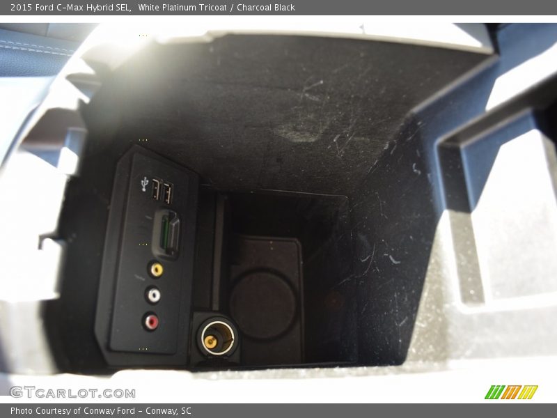 White Platinum Tricoat / Charcoal Black 2015 Ford C-Max Hybrid SEL