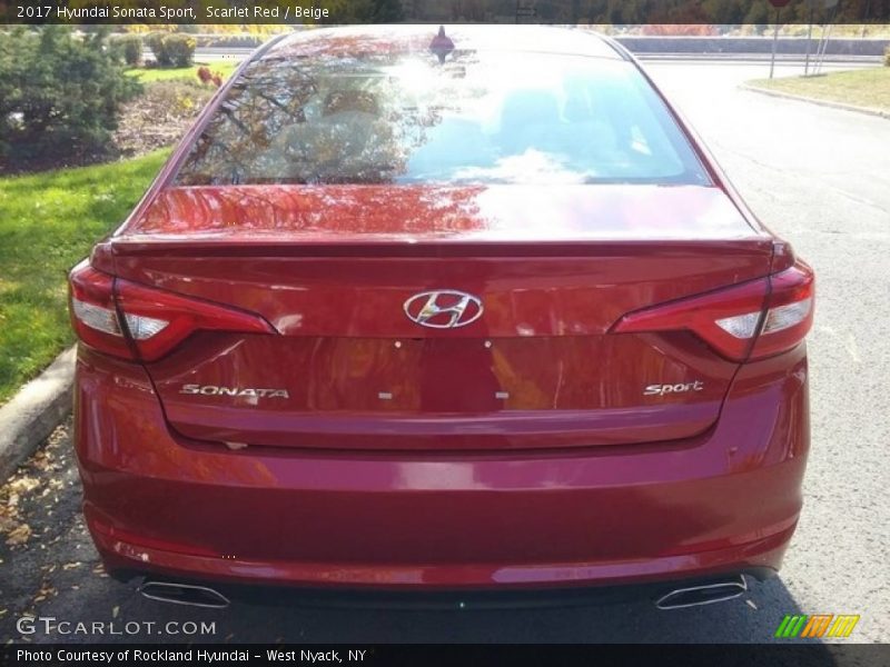 Scarlet Red / Beige 2017 Hyundai Sonata Sport