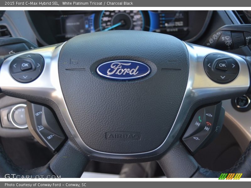White Platinum Tricoat / Charcoal Black 2015 Ford C-Max Hybrid SEL
