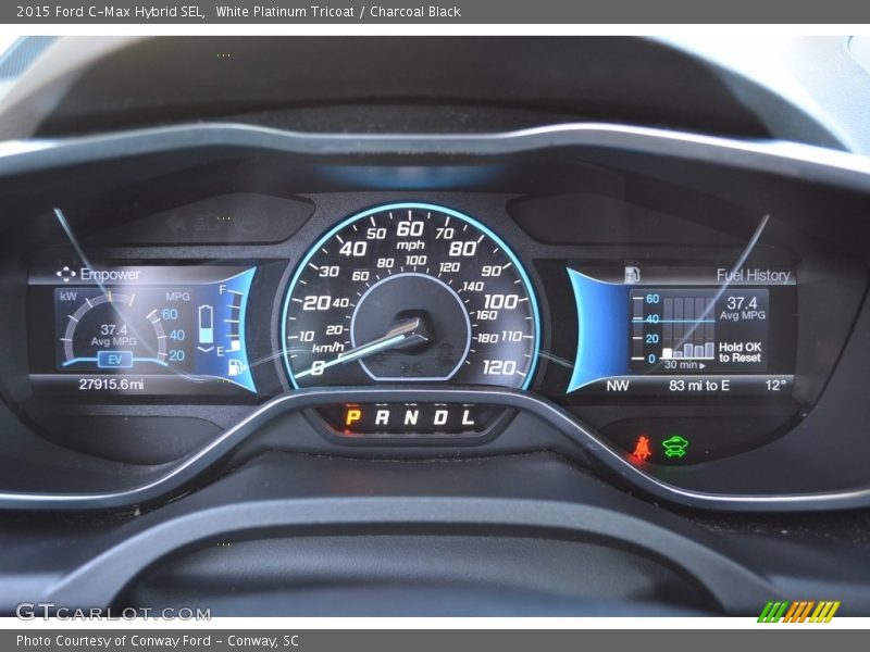 White Platinum Tricoat / Charcoal Black 2015 Ford C-Max Hybrid SEL
