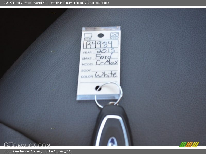 White Platinum Tricoat / Charcoal Black 2015 Ford C-Max Hybrid SEL