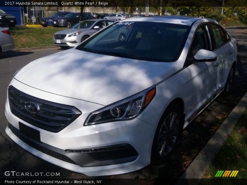 Quartz White Pearl / Beige 2017 Hyundai Sonata Limited