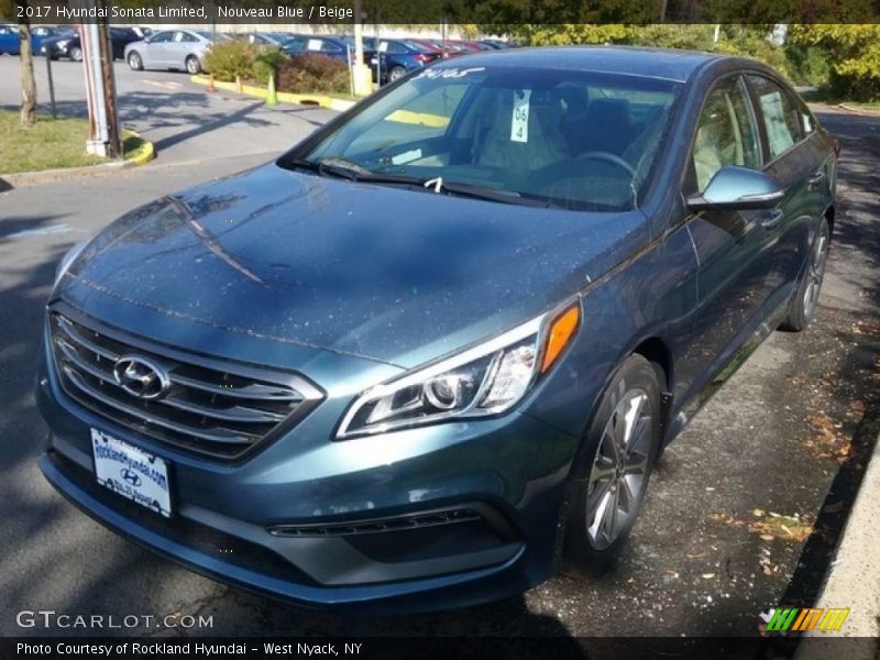 Nouveau Blue / Beige 2017 Hyundai Sonata Limited