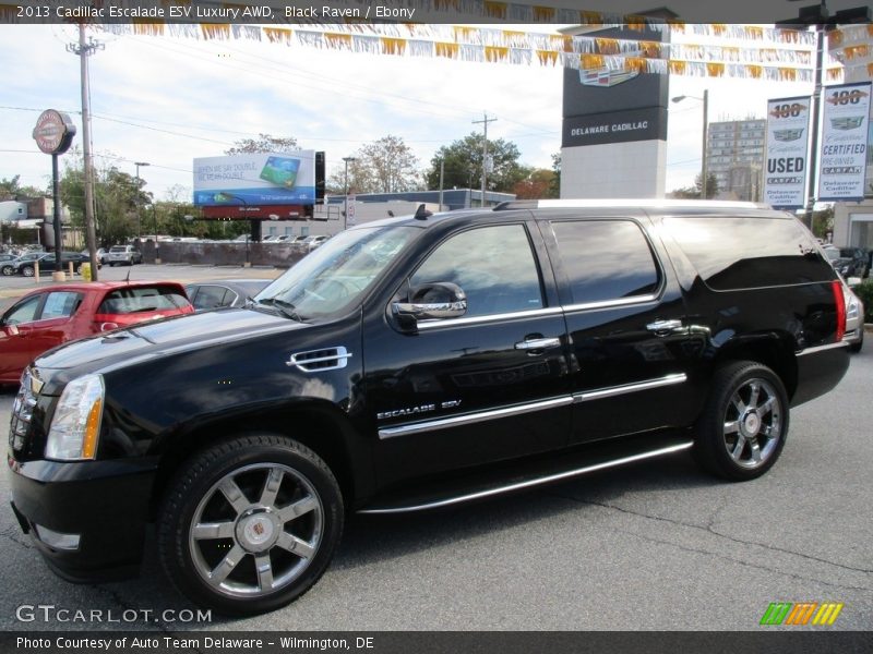 Black Raven / Ebony 2013 Cadillac Escalade ESV Luxury AWD