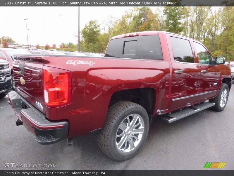 Siren Red Tintcoat / Dark Ash/Jet Black 2017 Chevrolet Silverado 1500 High Country Crew Cab 4x4