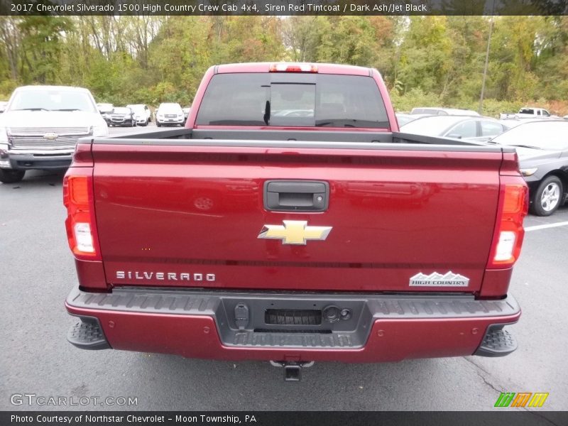 Siren Red Tintcoat / Dark Ash/Jet Black 2017 Chevrolet Silverado 1500 High Country Crew Cab 4x4