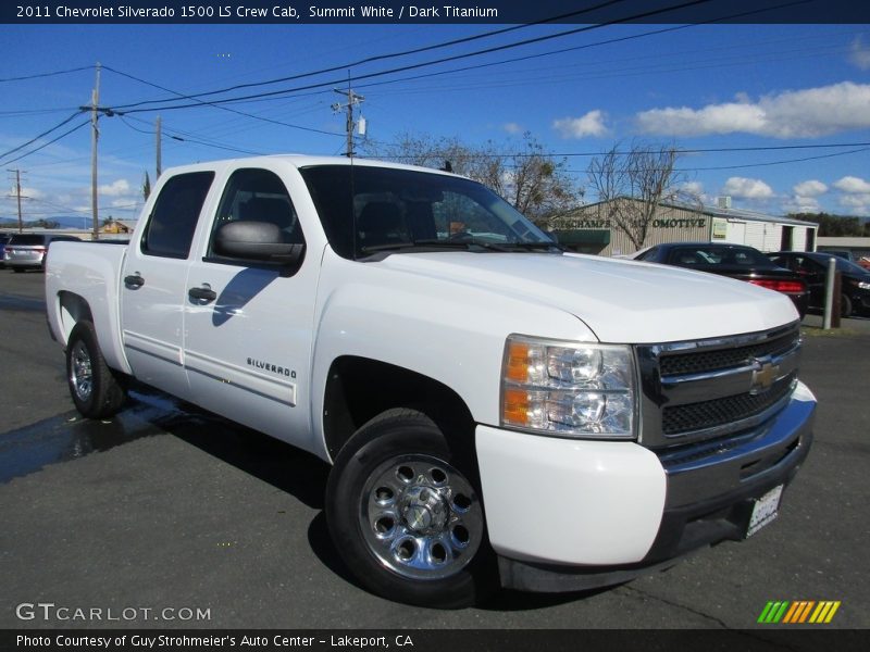 Summit White / Dark Titanium 2011 Chevrolet Silverado 1500 LS Crew Cab