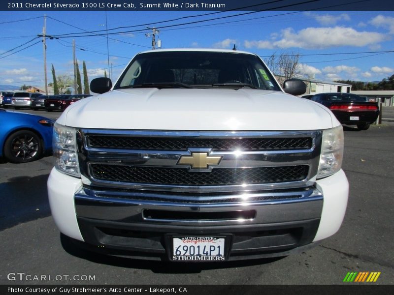 Summit White / Dark Titanium 2011 Chevrolet Silverado 1500 LS Crew Cab