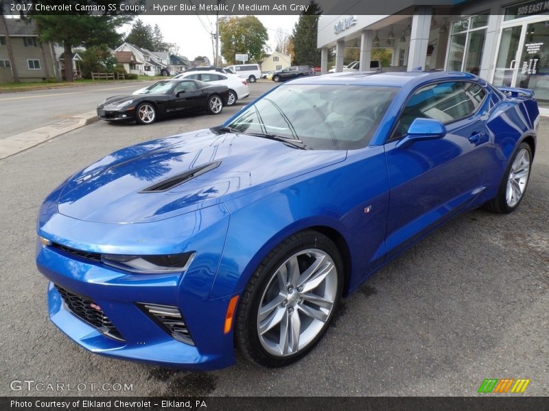 Hyper Blue Metallic / Medium Ash Gray 2017 Chevrolet Camaro SS Coupe
