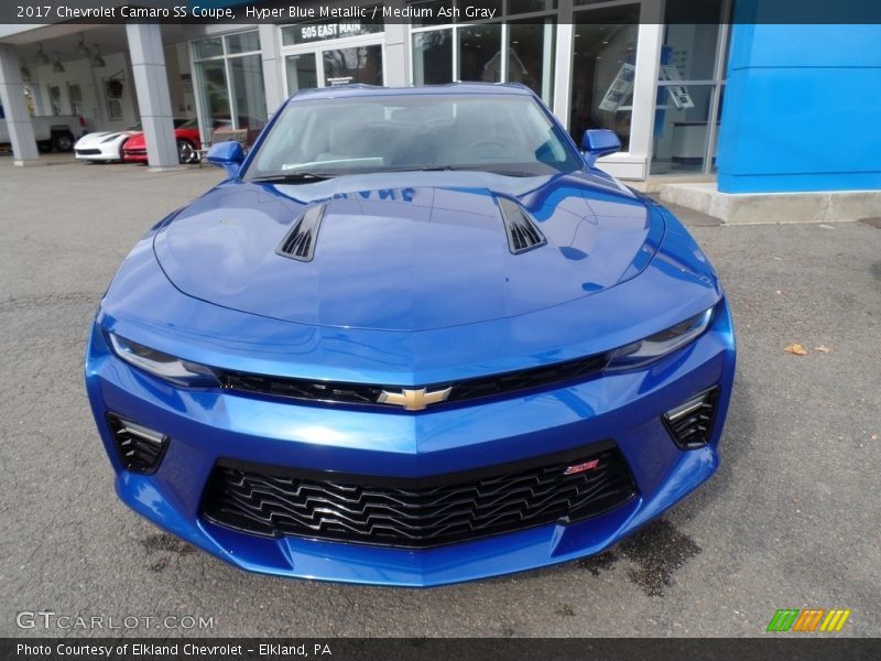 Hyper Blue Metallic / Medium Ash Gray 2017 Chevrolet Camaro SS Coupe
