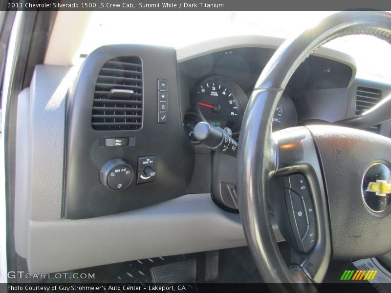 Summit White / Dark Titanium 2011 Chevrolet Silverado 1500 LS Crew Cab