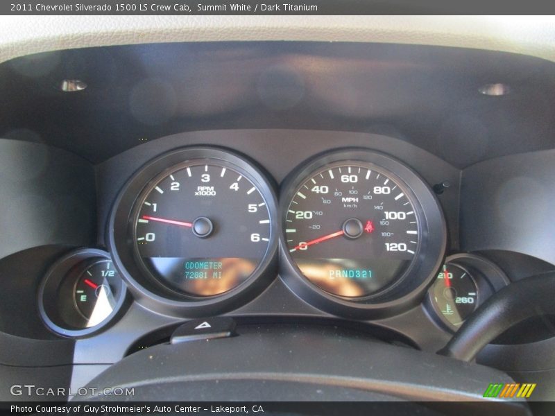 Summit White / Dark Titanium 2011 Chevrolet Silverado 1500 LS Crew Cab