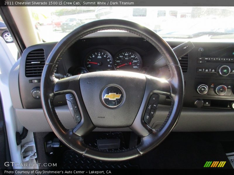 Summit White / Dark Titanium 2011 Chevrolet Silverado 1500 LS Crew Cab