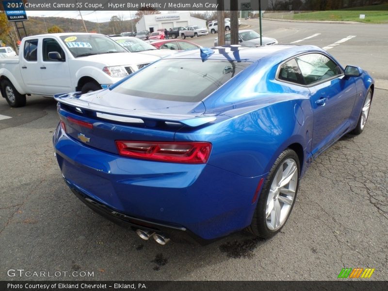 Hyper Blue Metallic / Medium Ash Gray 2017 Chevrolet Camaro SS Coupe